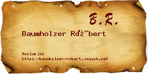 Baumholzer Róbert névjegykártya