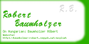 robert baumholzer business card